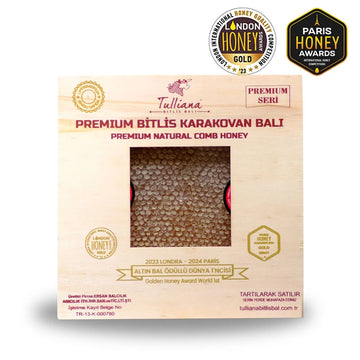 Tulliana Premium Polifloral (Çok Çiçekli) Organik Bitlis Karakovan Balı 1200-1300g (Altın Bal Ödüllü)
