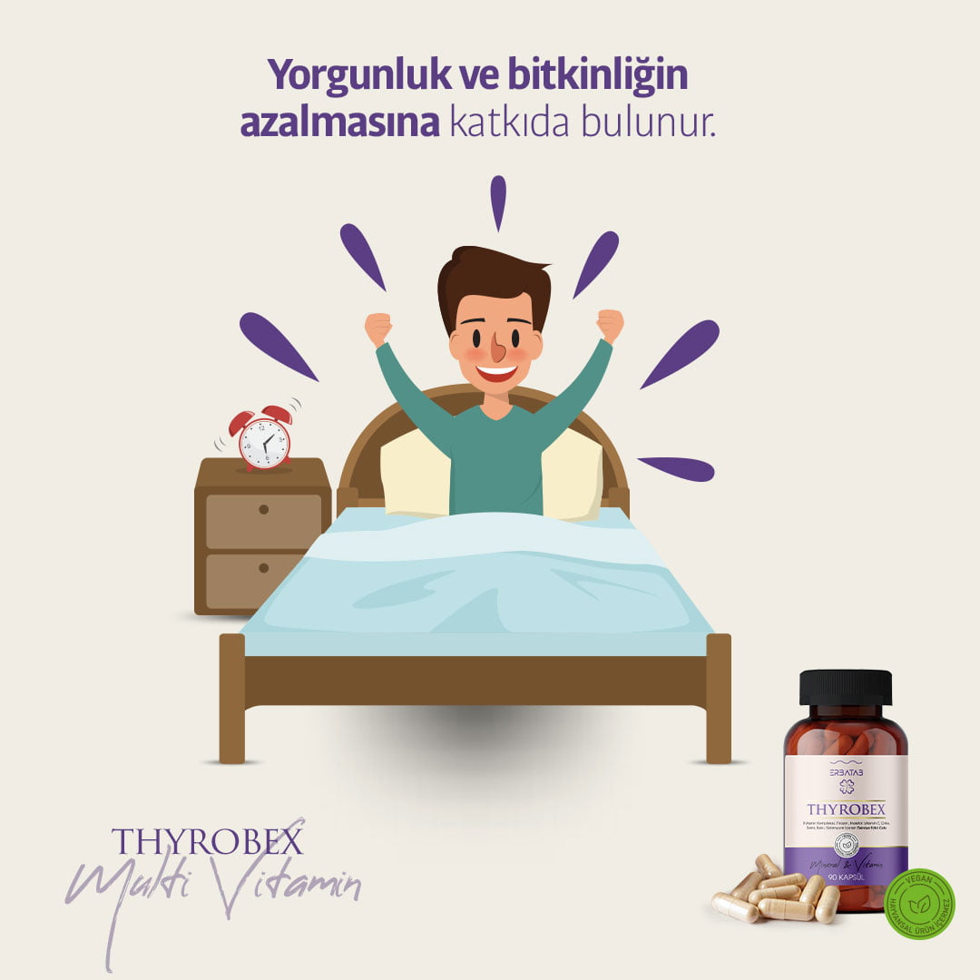ERBATAB Thyrobex Multivitamin ve Mineral 60 Kapsül Multivitamin ve Mineral