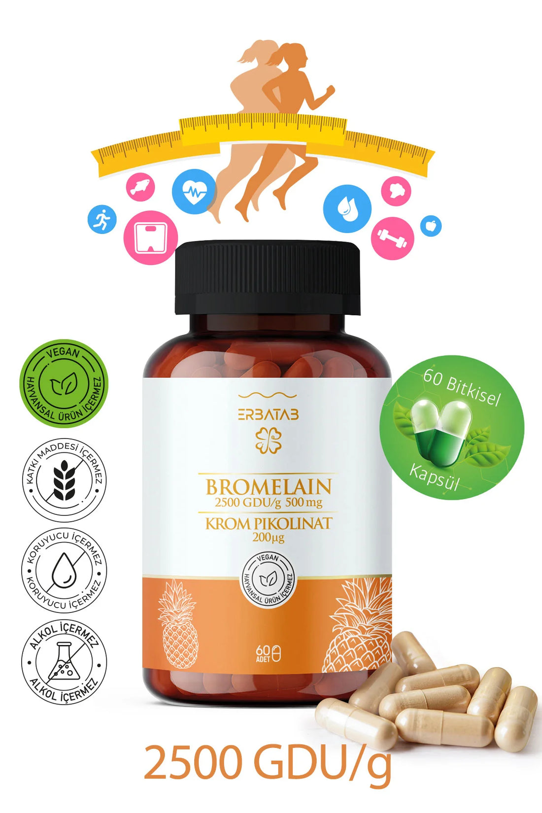 ERBATAB Bromelain-Krom Pikolinat