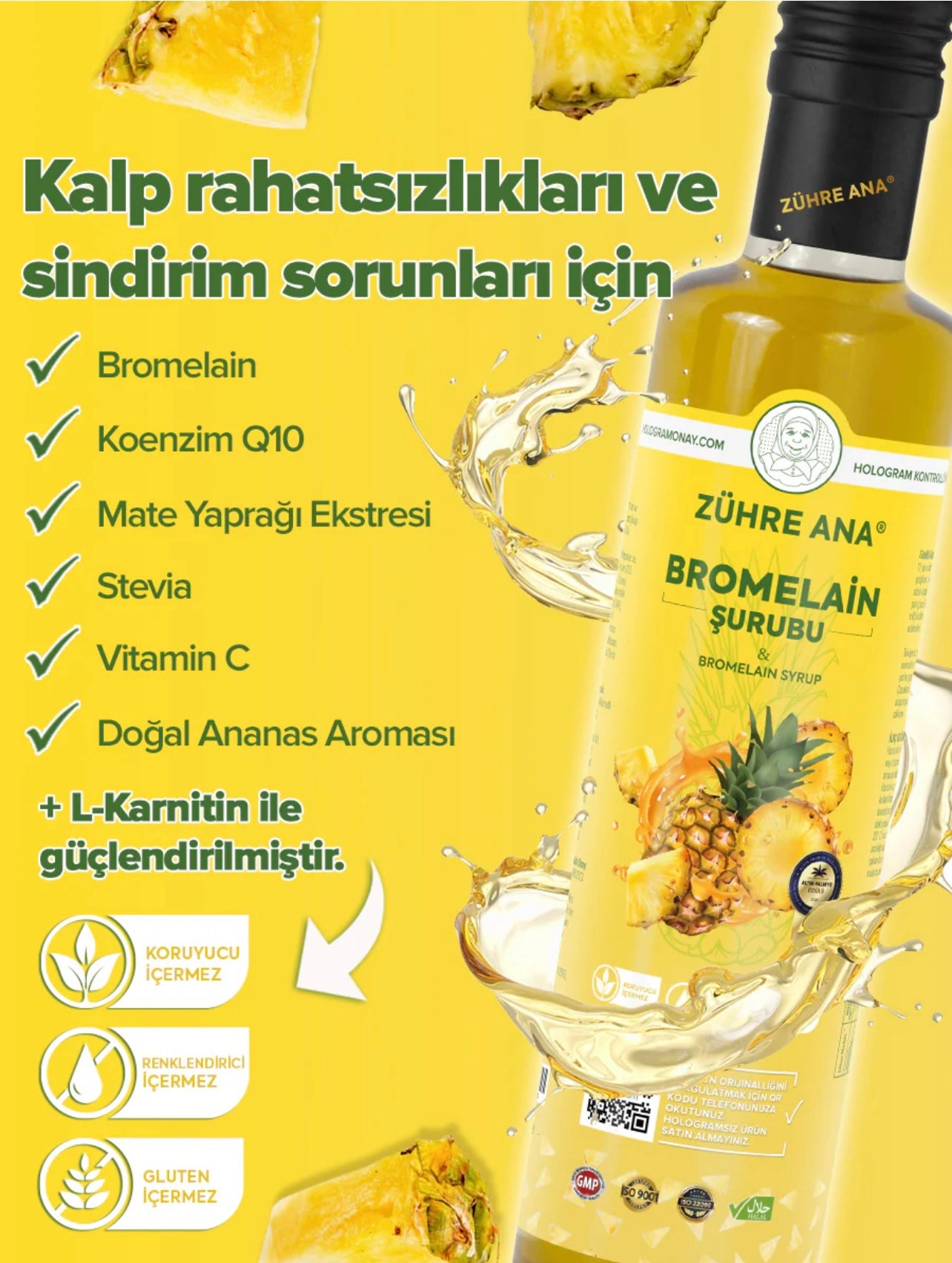 Zühre Ana Bromelain Şurubu 250 ml