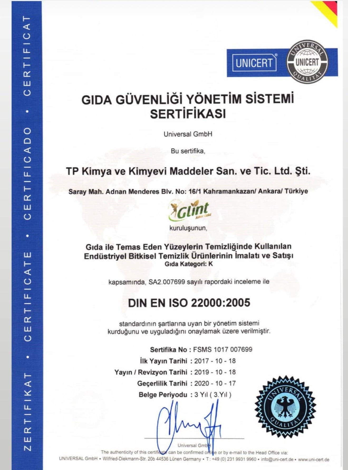 GLİNT %100 Bitkisel Temizleyici