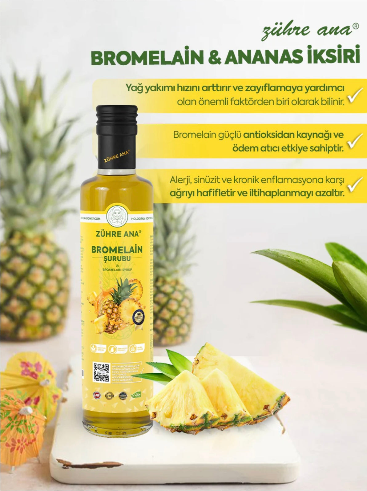 Zühre Ana Bromelain Şurubu 250 ml