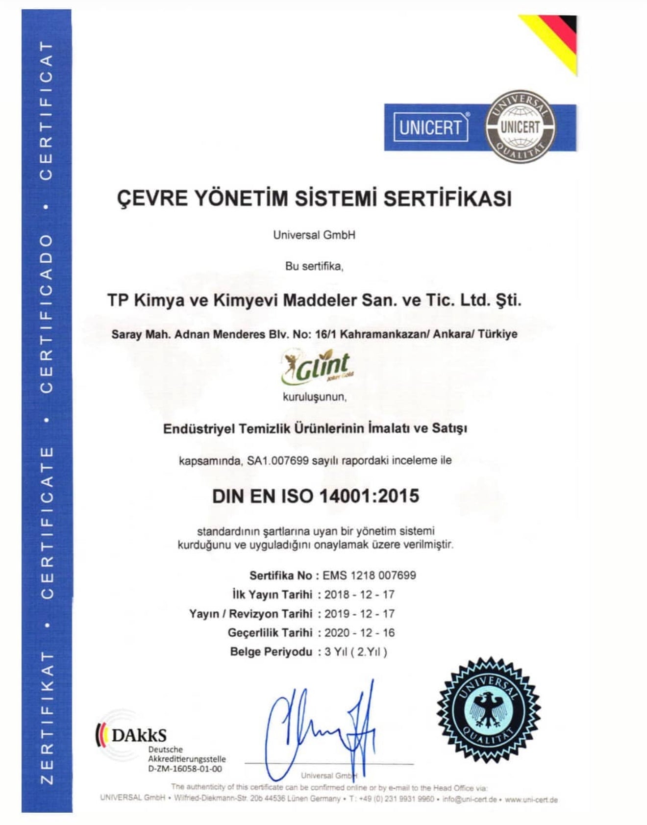 GLİNT %100 Bitkisel Temizleyici