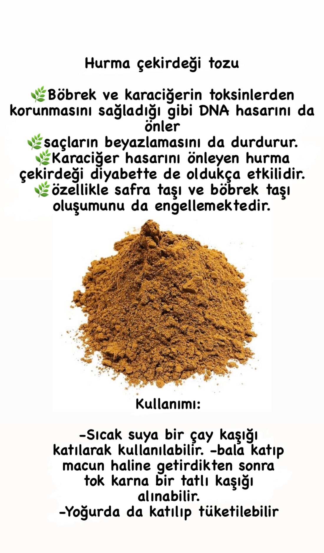 Hurma çekirdeği tozu 100 gram