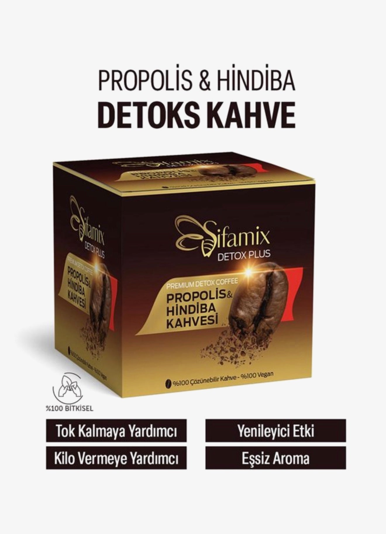 Şifamix Propolis ve Hindiba Kahvesi – Vegan Çözünebilir Kahve