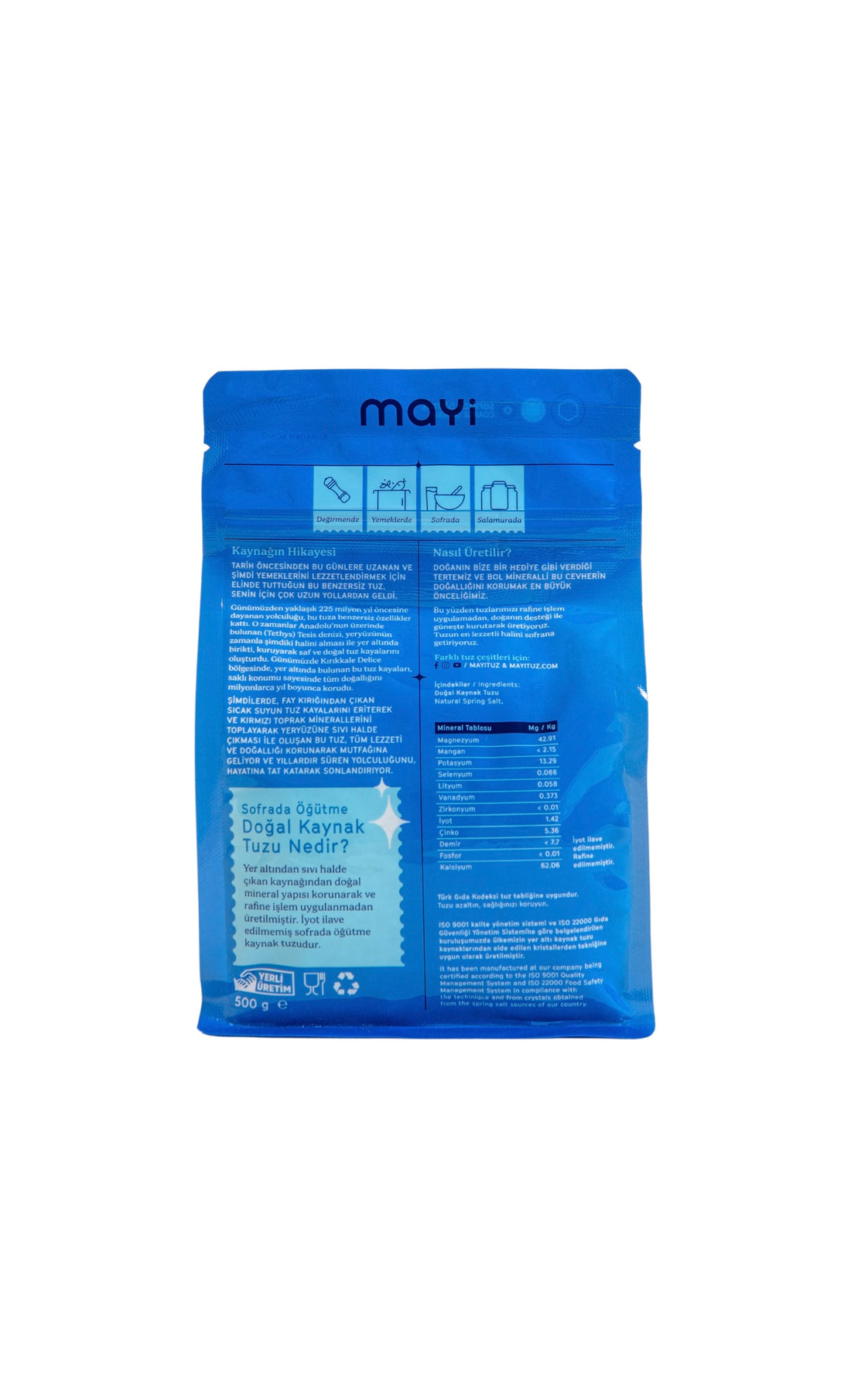 MAYİ SOFRADA ÖĞÜTME KAYNAK TUZU 500 GR