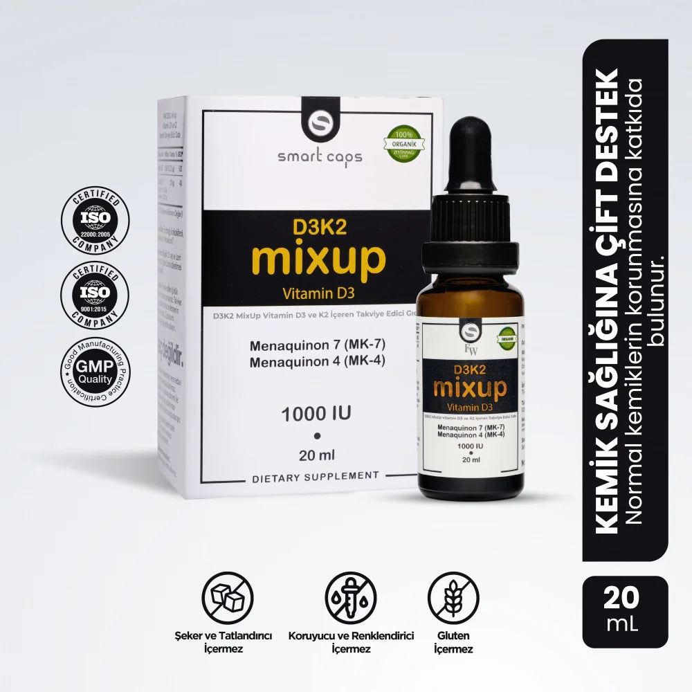 D3K2 Vitamini Mixup D3 ve K2 İçeren Özel Formül 20 ml