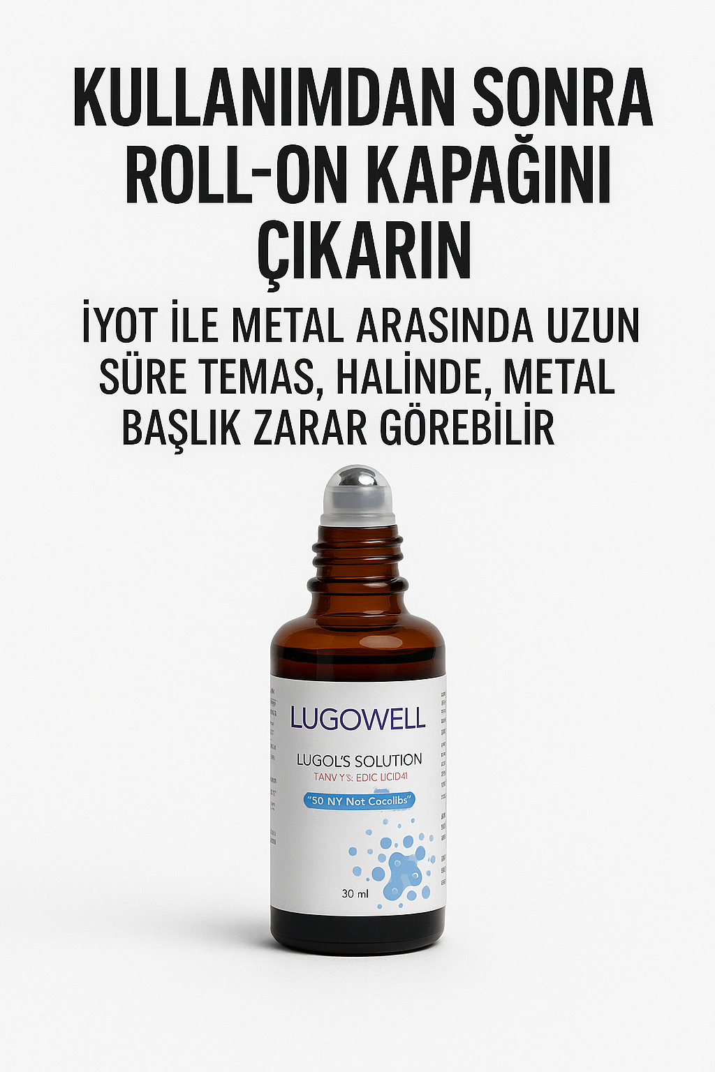 PİPET VE ROLL-ON başlıklı Iyot - Lugowell %2  İyot Damlası