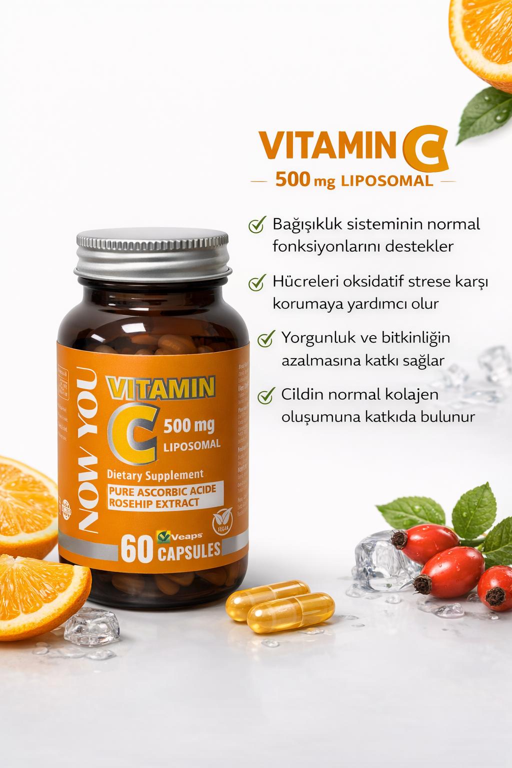 Now You C Vitamini Kuşburnu Ekstraktı 11+ Yaş Destek