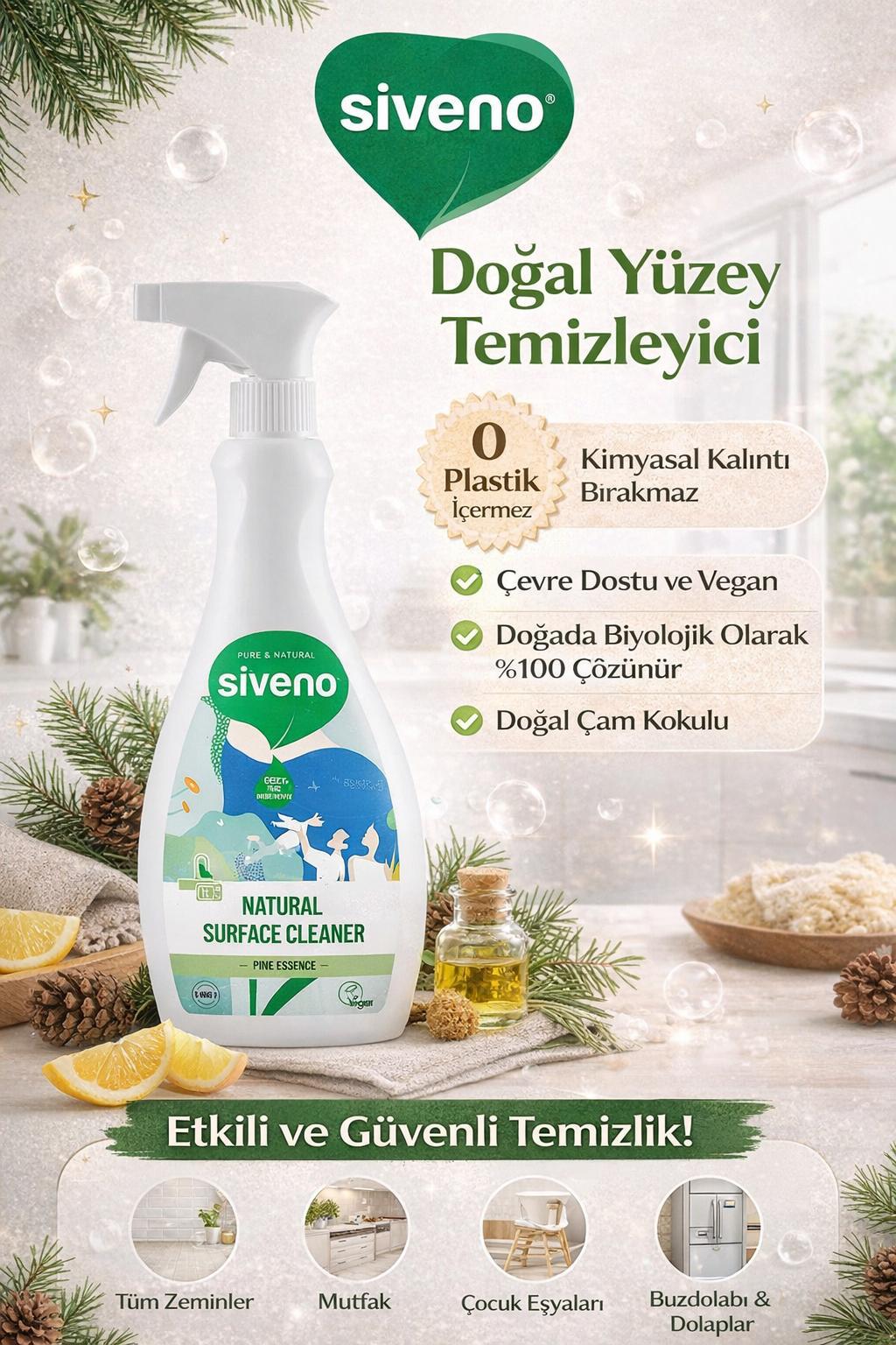 Siveno %100 Doğal Yüzey Temizleyici
