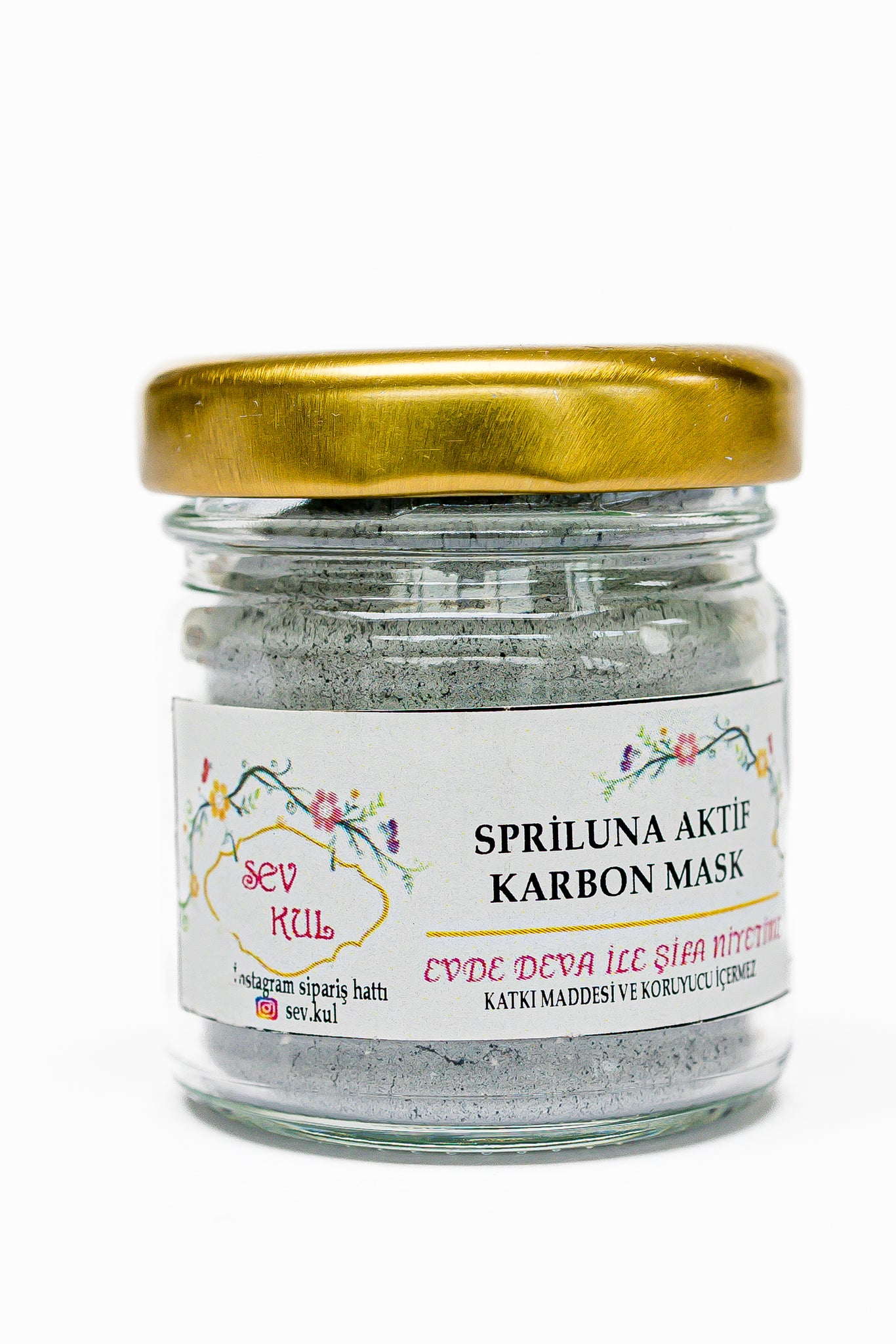 Spirulina aktif karbon yuz maskesi