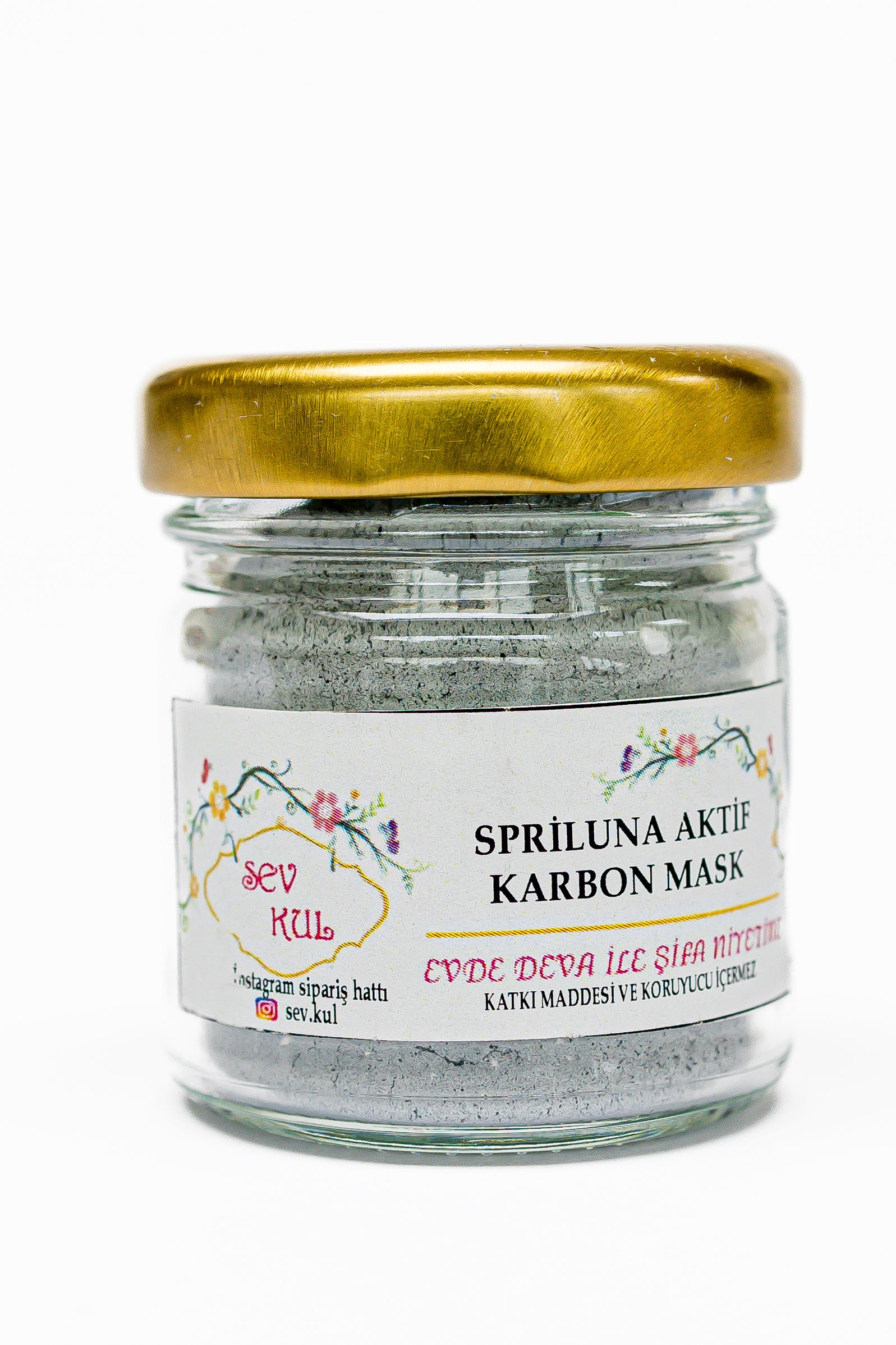 Spirulina aktif karbon yuz maskesi