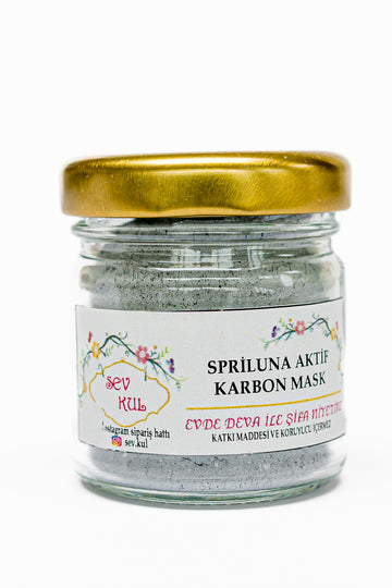 Spirulina aktif karbon yuz maskesi